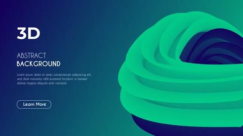 3d Abstract Greenish Fluid Background. Stock Illustration