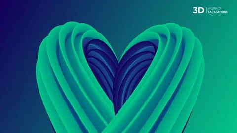 3d Abstract Greenish Fluid Background. Stock Illustration