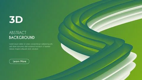 3d Abstract Greenish Fluid Background. Stock Illustration