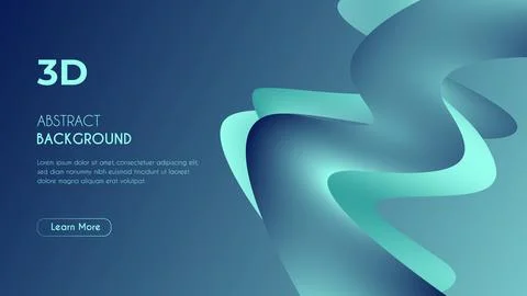 3d Abstract Greenish Fluid Background. Stock Illustration