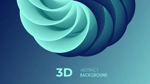 3d Abstract Greenish Fluid Background. Stock Illustration
