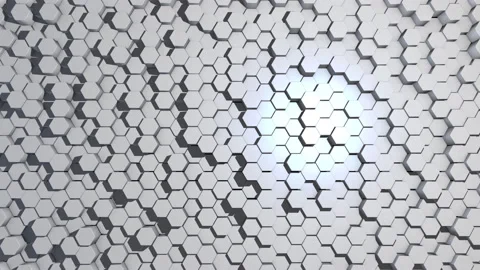 3D abstract hexagon background Video stock 150513981