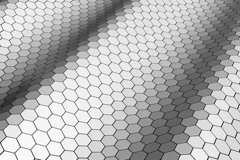 3D Abstract Hexagon Geometric White Pattern Sci-Fi Technology Texture Illustrazione stock