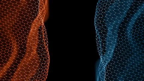 3d abstract hexagon technology pattern. Hexagon techno honeycomb background Stock Illustration