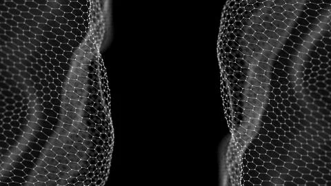 3d abstract hexagon technology pattern. Hexagon techno connections background Stock Illustration