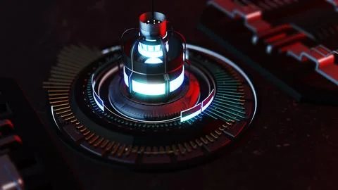 3d abstract hi-tech audio visualizer Illustration