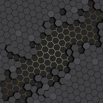 3D abstract honey comb background. Stock Illustration