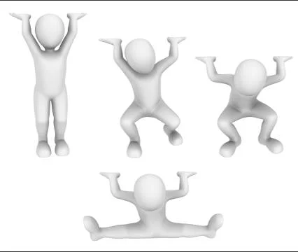 3d abstract human with cargo. 3d illustration. Stock Illustration