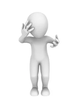 3d abstract human forgets. 3d illustration Stock Illustration