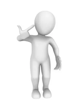 3d abstract human. Gesture of despair. 3d illustration. Stock Illustration