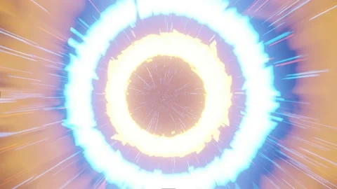 3d abstract hyper tunnel of blue-orange pink color. The speed of light tunnel Stock Footage 212332266