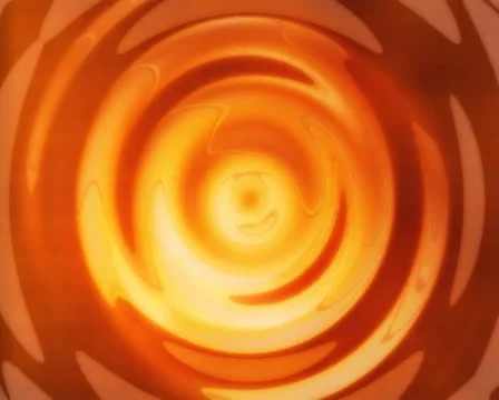 3D Abstract Hypnotic Orange Puddle Loop Stock Footage 8940789