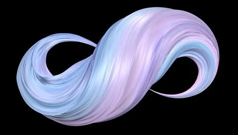3D abstract illustration of infinity, in the style of oil paints. Stock Illustration