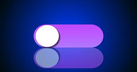 3D abstract illustration switch turns on and turns off button in high resol.. Stockillustratie