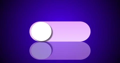 3D abstract illustration switch turns on and turns off button in high resol.. Stock Illustration
