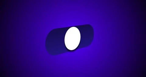 3D abstract illustration switch turns on and turns off button in high resol.. Stock Illustration