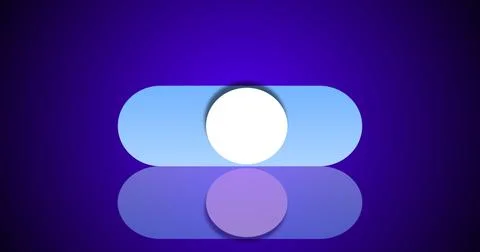 3D abstract illustration switch turns on and turns off button in high resol.. Illustrazione stock