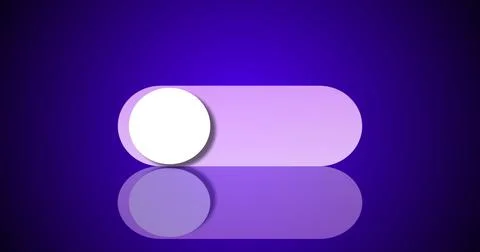 3D abstract illustration switch turns on and turns off button in high resol.. Stock Illustration