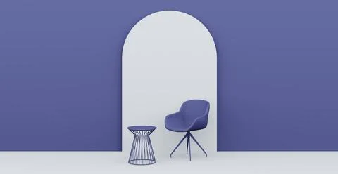 3d Abstract interior. Interior template. 스톡 일러스트