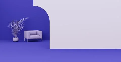 3d Abstract interior. Interior template. Иллюстрация