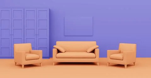 3d Abstract interior. Interior template. Stockillustratie