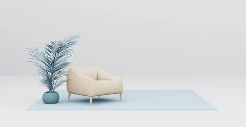 3d Abstract interior. Interior template. Illustrazione stock