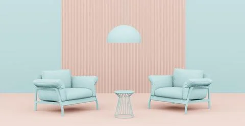 3d Abstract interior. Interior template. Illustrazione stock