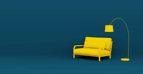 3d Abstract interior. Interior template. Illustrazione stock