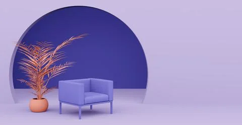 3d Abstract interior. Interior template. 스톡 일러스트