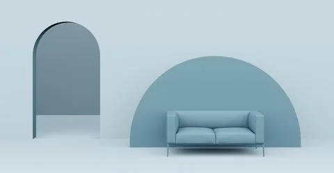 3d Abstract interior. Interior template. Stockillustratie