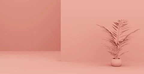 3d Abstract interior. Interior template. Illustrazione stock