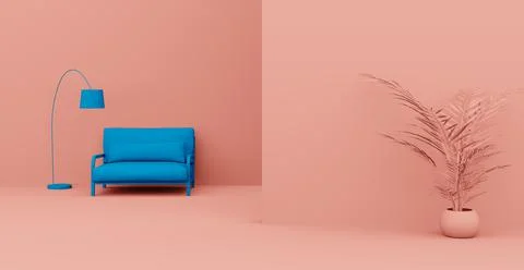 3d Abstract interior. Interior template. Иллюстрация