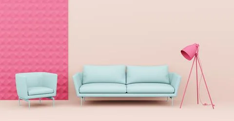 3d Abstract interior. Interior template. Illustrazione stock