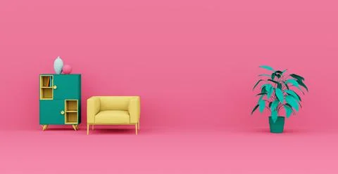 3d Abstract interior. Interior template. Иллюстрация