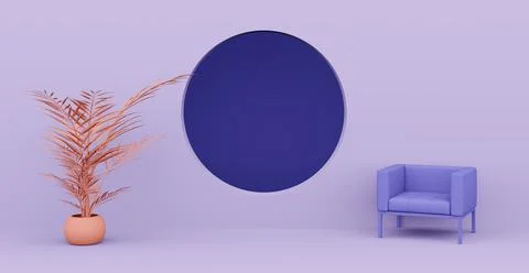 3d Abstract interior. Interior template. 스톡 일러스트