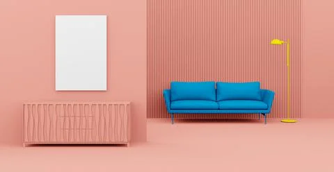 3d Abstract interior. Interior template. 스톡 일러스트