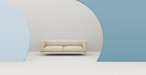 3d Abstract interior. Interior template. Stock-Illustration