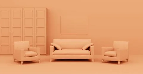 3d Abstract interior. Interior template. Stock-Illustration