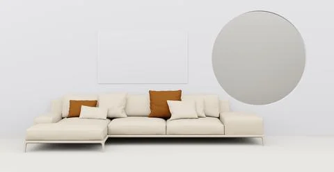 3d Abstract interior. Interior template. Illustrazione stock