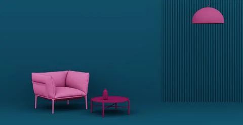 3d Abstract interior. Interior template. Stock Illustration