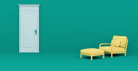 3d Abstract interior. Interior template. Иллюстрация