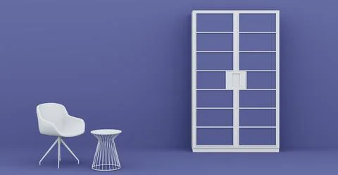 3d Abstract interior. Interior template. Иллюстрация