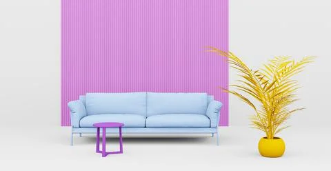 3d Abstract interior. Interior template. Stock Illustration