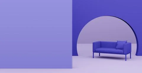 3d Abstract interior. Interior template. Illustrazione stock