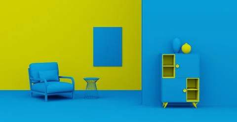 3d Abstract interior. Interior template. Иллюстрация