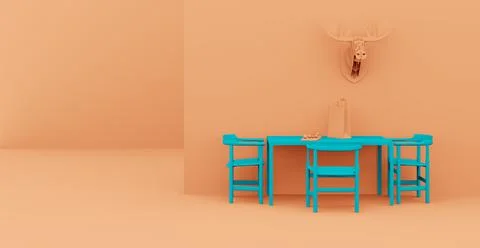 3d Abstract interior. Interior template. 스톡 일러스트