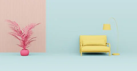 3d Abstract interior. Interior template. Stock-Illustration