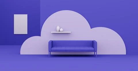 3d Abstract interior. Interior template. Stockillustratie