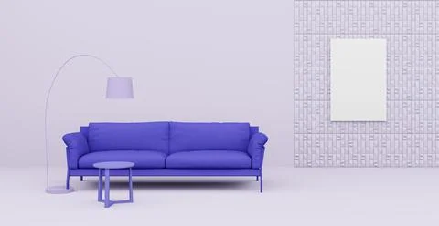 3d Abstract interior. Interior template. Illustrazione stock