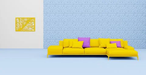 3d Abstract interior. Interior template. Stockillustratie